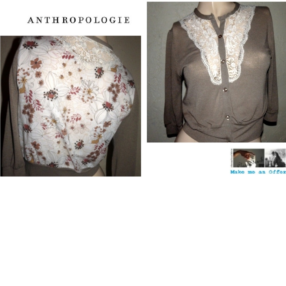 Hazel Anthropologie Brown Lightweight Cardigan